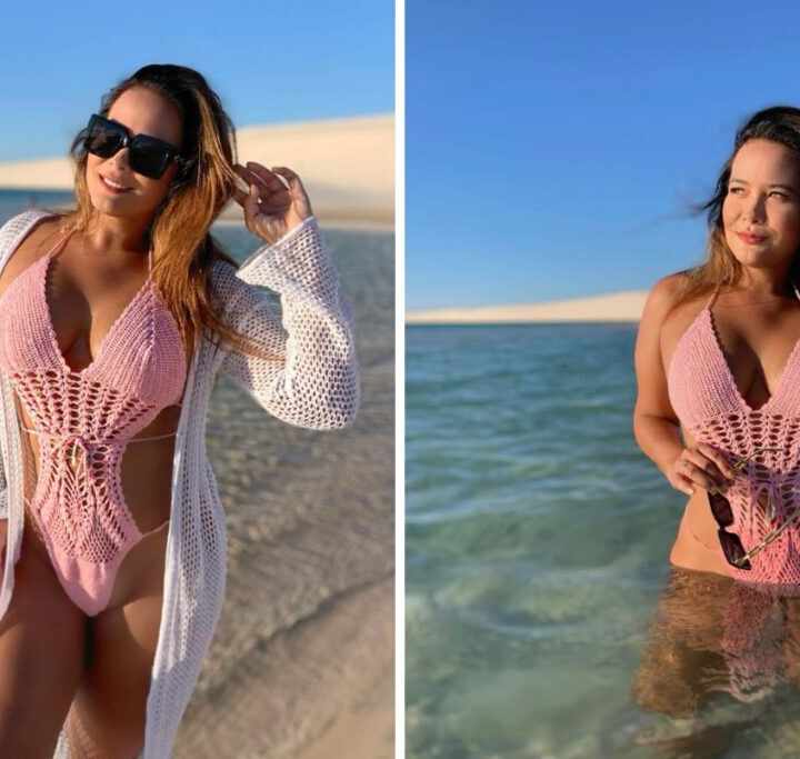 Geisy Arruda sensualiza nos Lençóis Maranhenses