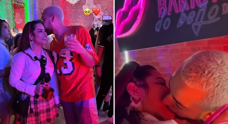 Reconciliação? Raissa Barbosa e Lucas Selfie se beijam em festa de Viih Tube
