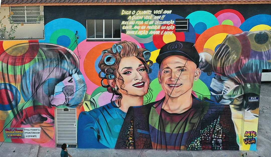 Silvio Santos ganha mural com arte em sua homenagem em Campo Limpo (SP) - Fotos: Acervo Pessoal
