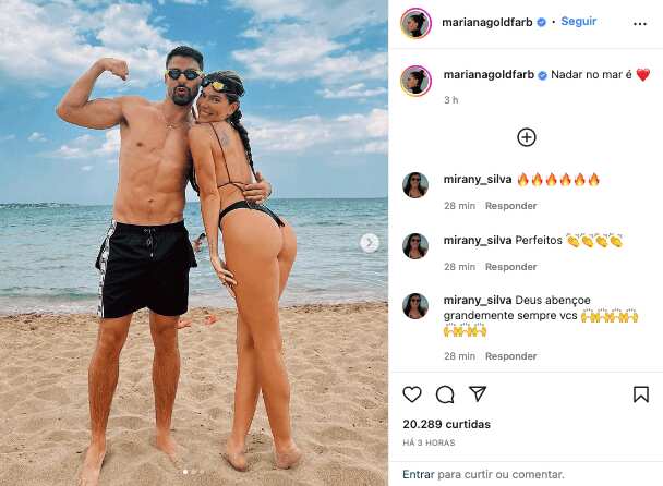 Mariana Goldfarb e Cauã Reymond curtem praia na Itália, veja os cliques! - Foto: Reprodução / Instagram