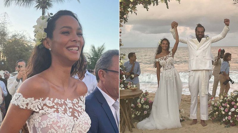 Lais Ribeiro se casa com o ex-jogador de basquete Joakim Noah na praia - Fotos: Bunduky / Divulgação