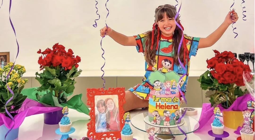 Helena Quintella comemora seus 10 anos com Festa do Pijama da Turma da Mônica