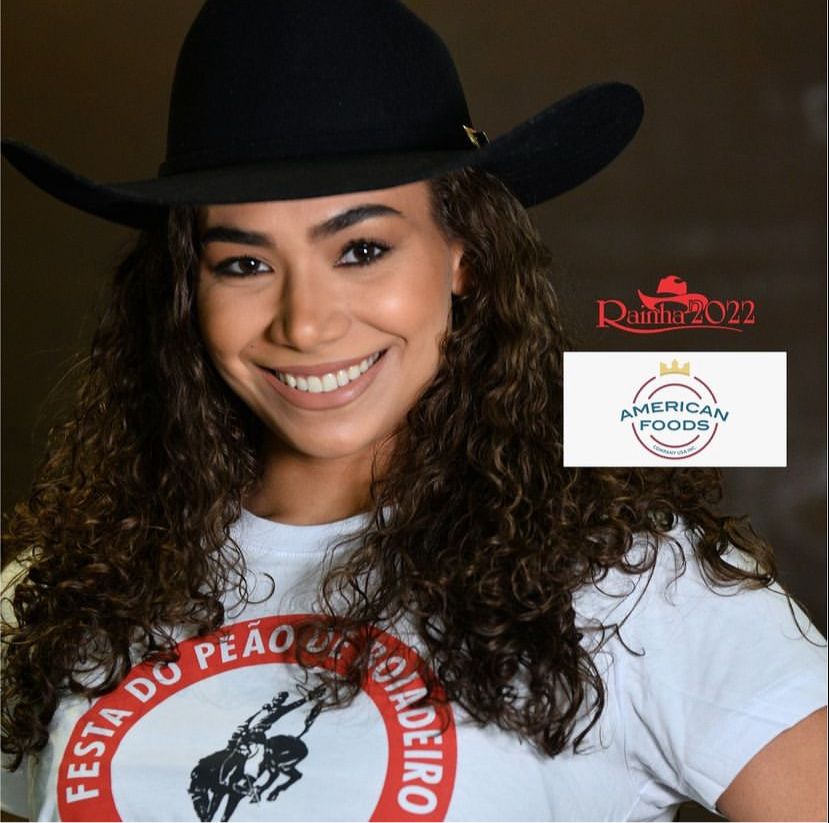 Rainha do Peão, Thalita Aguilera, que contou com o patrocínio da American Foods Inc. no concurso.