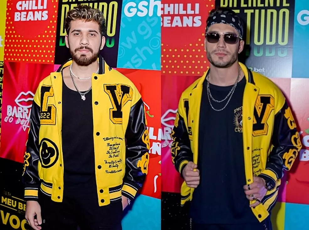 Gustavo Mioto E Lucas Viana Usam Mesma Jaqueta De R$ 40 Mil Em Festa De Viih Tube - Fotos: Thiago Duran E Amauri Nehn/Brazilnews