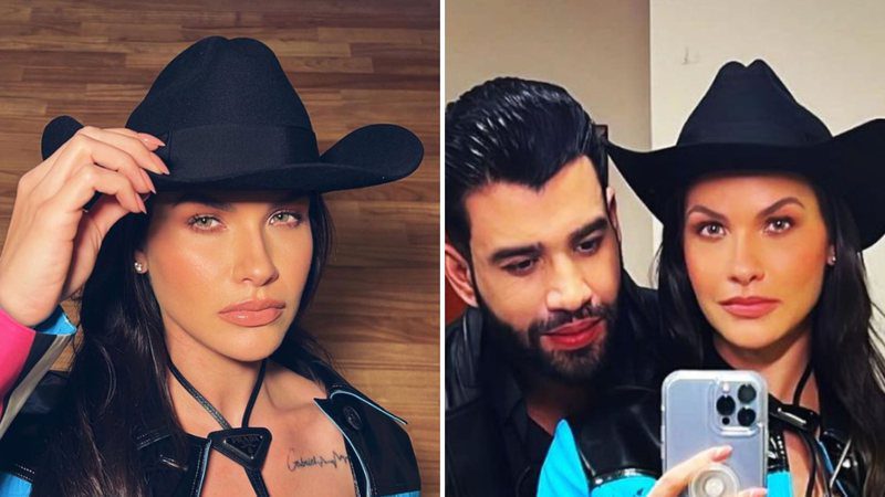 Andressa Suita usa look personalizado e Gusttavo Lima reage à beleza da mulher - Foto: Reprodução / Instagram