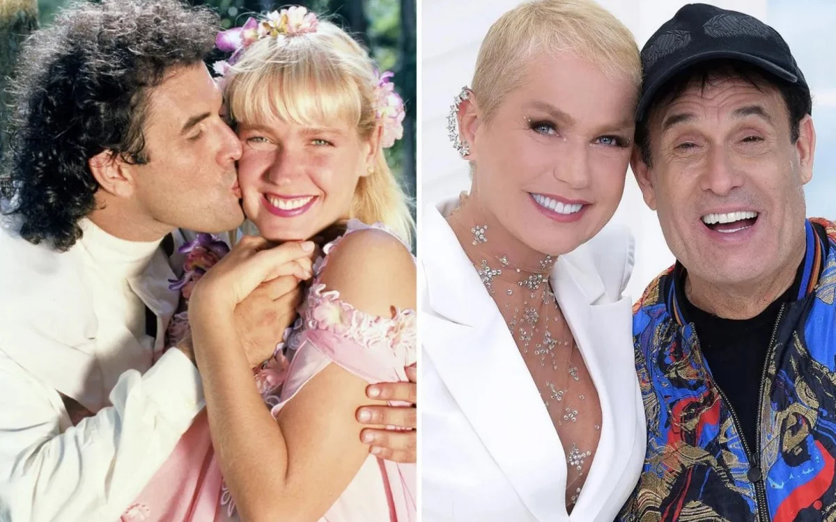 Xuxa e Sérgio Mallandro em Lua de Cristal (1990) e em Mallandro: O Errado que Deu Certo (2022) Xicão Jones e Blad Meneghel