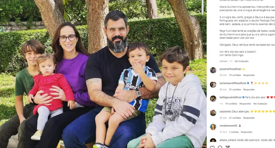 Letícia Cazarré reencontra filhos após dois meses no hospital com caçula - Foto: Reprodução / instagram