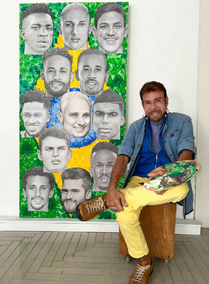 Neymar Jr. É Homenageado Pelo Artista Plástico Roberto Camasmie 2 Roberto Camasmie - Foto: Acervo Pessoal / Michel Kohol - Divulgação