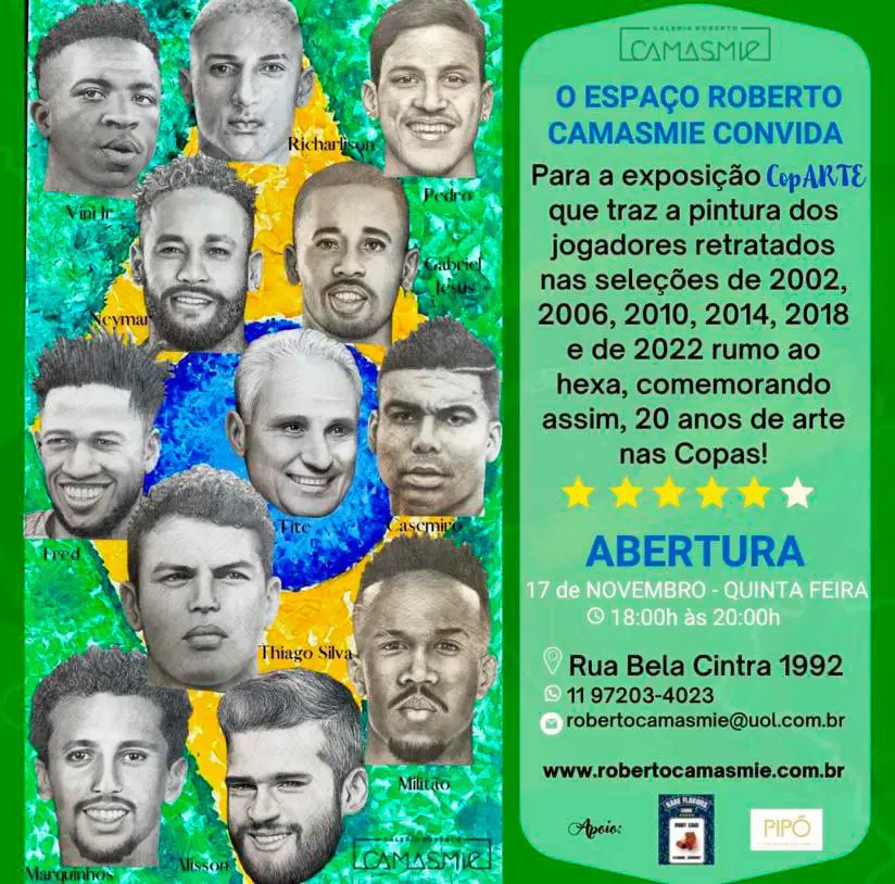 Neymar Jr. É Homenageado Pelo Artista Plástico Roberto Camasmie 4 Exposição “Coparte 2022”
