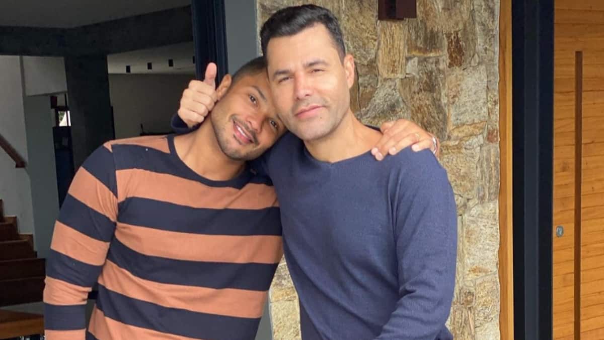 Júnior Figueiredo e Rodrigo Sant'Anna; humorista desabafou sobre o preconceitos contra LGBTQIA+ (Foto: Reprodução/Instagram)