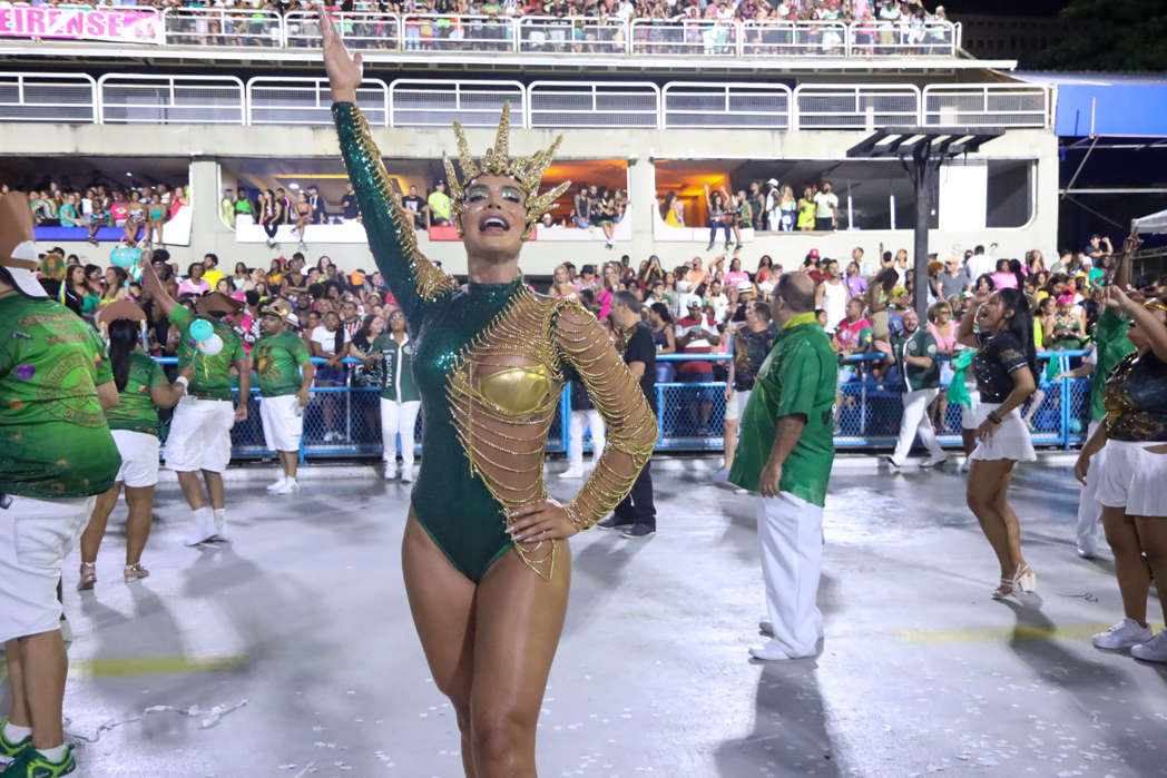 Aline Mineiro no ensaio Técnico da escola de samba Mocidade Independente de Padre Miguel - Fotos: Thyago Andrade / Brazil News