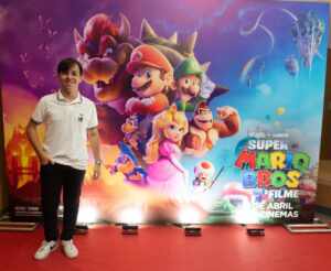 Pedrinho Mello prestigia pré-estreia de “Super Mário Bros, O filme”, no Rio