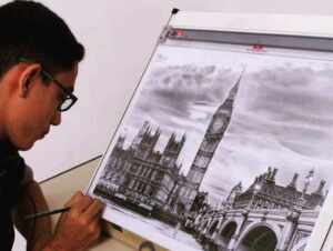 Desenhista Jose Augusto recebe convite para expor suas artes