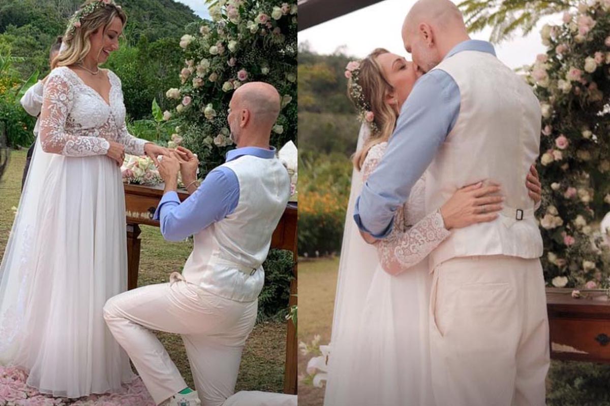 Fernando Scherer, o Xuxa, se casa em cerimônia ao ar livre com Dianeli Geller - Fotos: Reprodução / Instagram