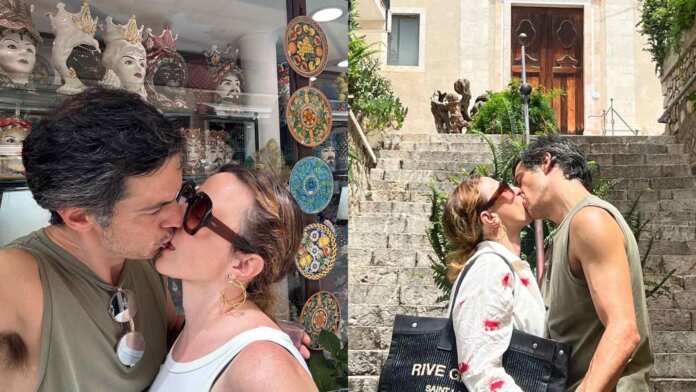 Paula Braun e Mateus Solano trocam beijos apaixonados durante viagem: 