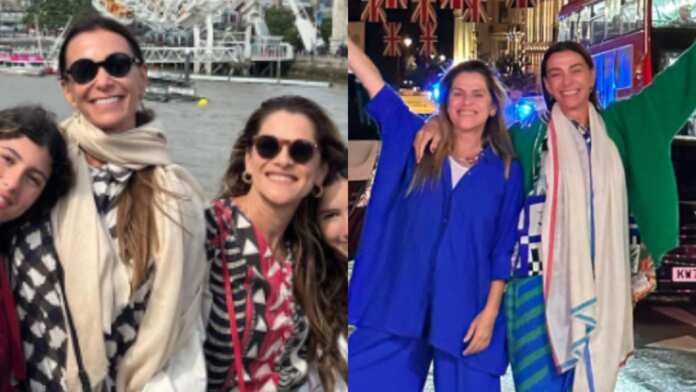 Ingrid Guimarães e Mônica Martelli viajam para Londres com suas filhas