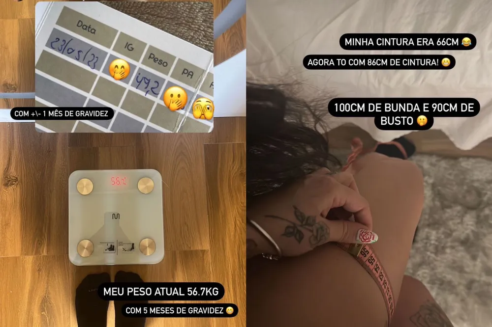 Mirella mostra mudanças no corpo durante gestação em junho — Foto: Reprodução/Instagram