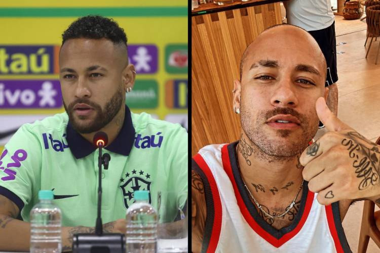 Filtro? Neymar Jr. posta foto com cabelo raspado e internautas questionam