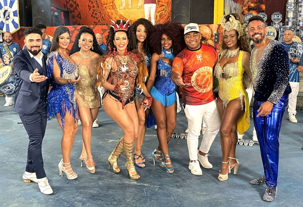 Rainha de Bateria Carla Prata e Musas da Tucuruvi gravam vinheta do carnaval 2024