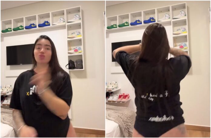 Na reta final da gravidez, MC Mirella posta vídeo dançando e impressiona