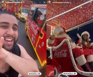 Pedro Marinho Neto vive experiência mágica com a Caravana Iluminada da Coca-Cola