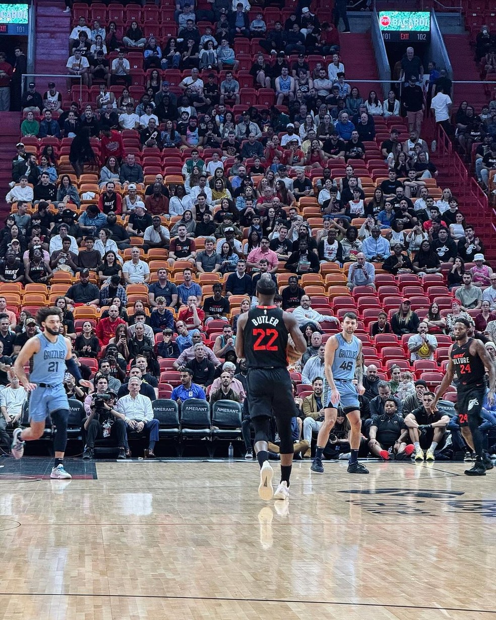 Gabriela Versiani visita arena que abriga o Miami Heat — Foto: Reprodução/Instagram