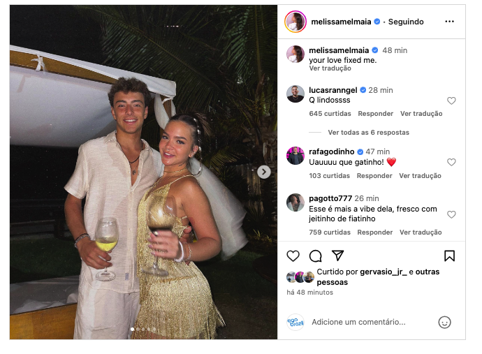 Mel Maia Aparece Em Clima De Romance: 'Seu Amor Me Consertou' - Foto: Reprodução/Instagram