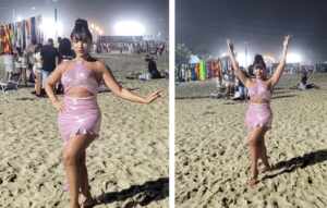 Amanda Fernandes rompe o ano em Copacabana buscando boas energias para 2024