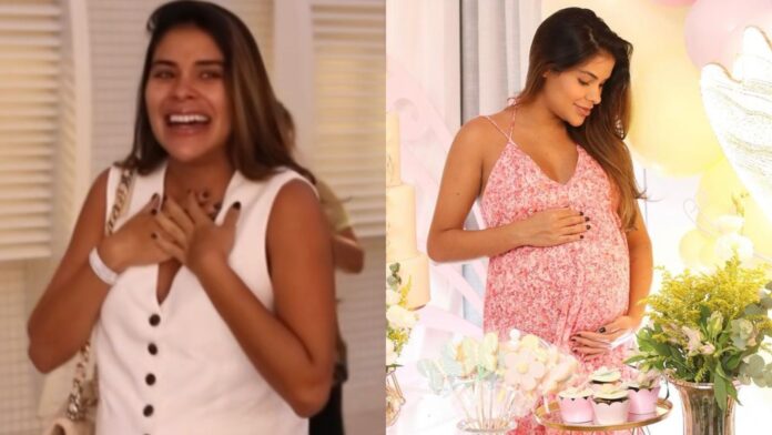 Munik Nunes ganha chá de bebê surpresa na reta final da gravidez: ‘Emoção’