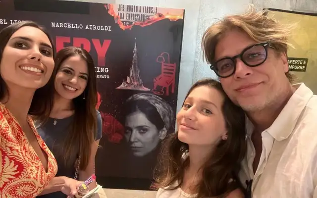 Fabio Assunção vai ao teatro com a filha e a nova namorada - Foto Instagram
