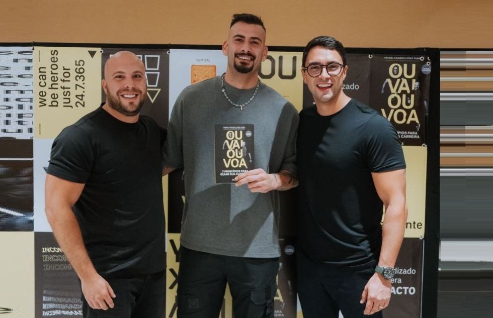 Ex-Bbb Nizam Com Josef Rubin E Hendel Favarin - Crédito Da Foto Pedro Flausino / Divulgação