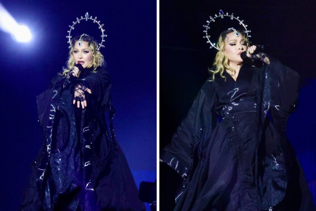 Madonna durante show em Copacabana, no Rio