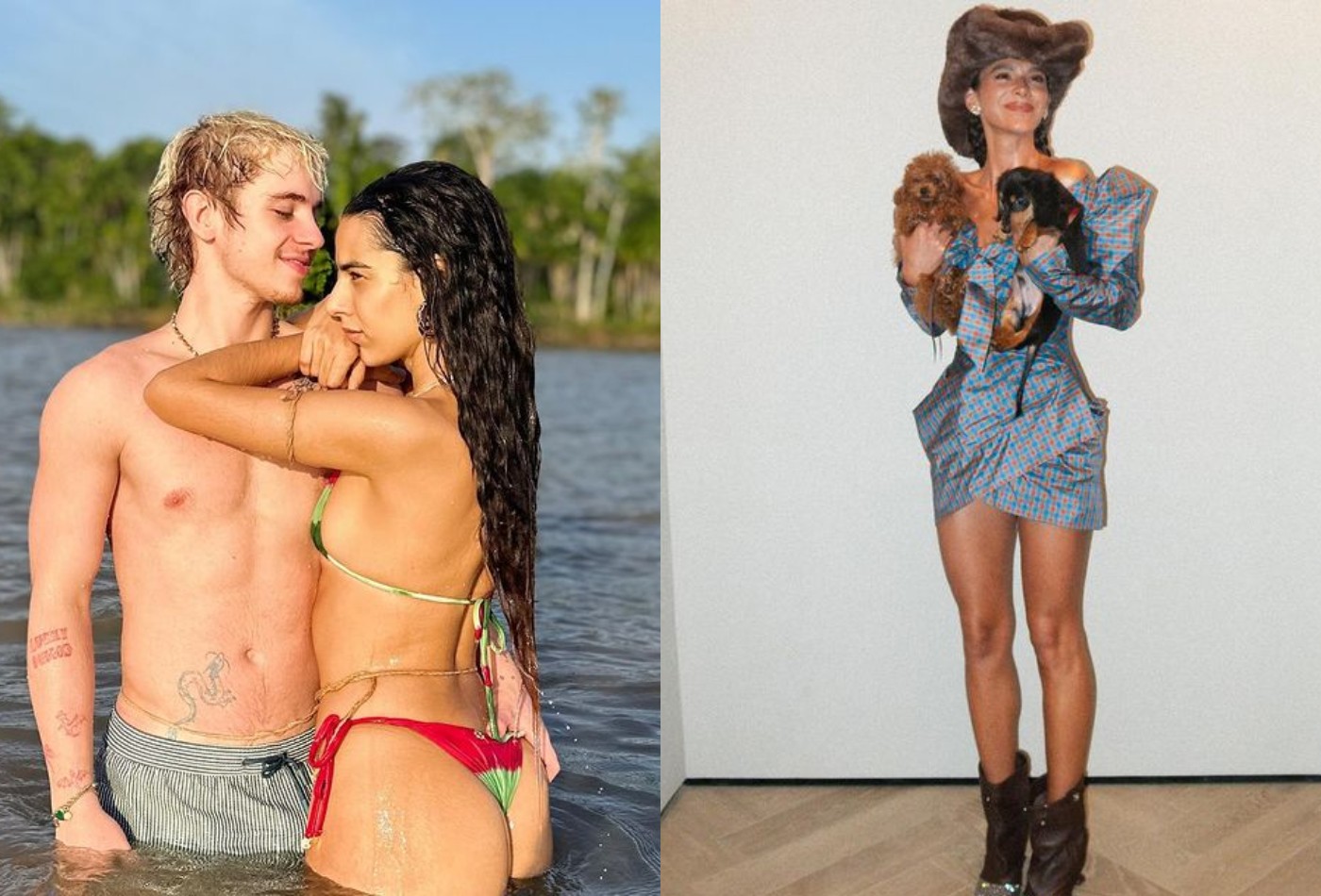 Marina Sena e Juliano Floss viram 'dindos' de cachorros de Bruna Marquezine e João Guilherme