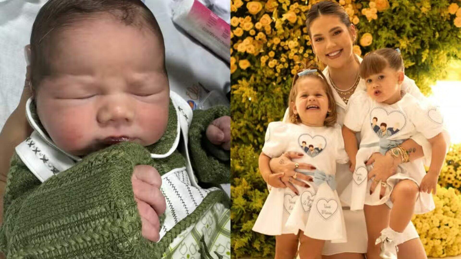 Virginia Exibe Maria Alice E Maria Flor Em Momento Fofo Com O Caçula, José Leonardo