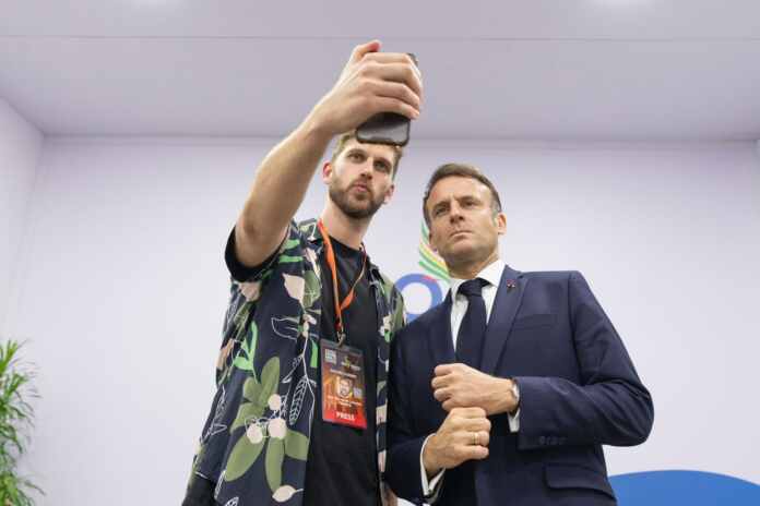 Paul Cabannes e Emmanuel Macron Acervo Pessoal