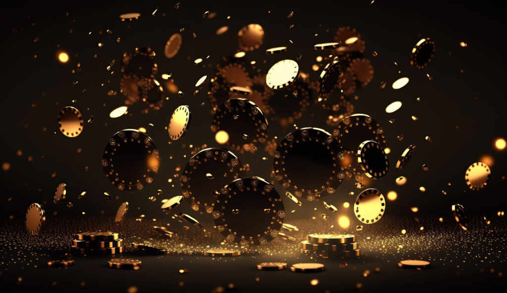 Realistic Casino Background With Flying Chips Golden Coins Dice Ai 2 1 Egobrazil