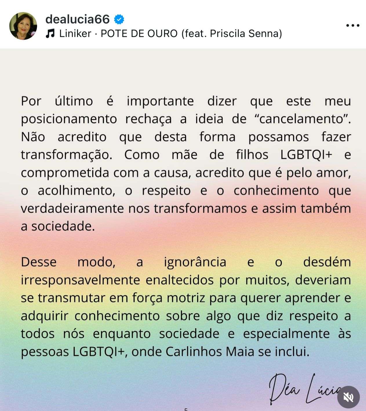 Dona Déa Lúcia se pronuncia sobre a treta de Carlinhos Maia e Liniker 13 WhatsApp Image 2025 01 19 at 18.05.03