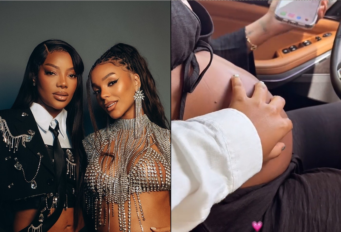 Ludmilla Exibe Barrigão Da Primeira Gestação De Brunna Gonçalves Durante Passeio Em Miami 2 Ludmilla Acaricia Barriga De Gravidez De Brunna Gonçalves Em Passeio De Carro Nos Eua