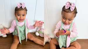 Bruna Biancardi encanta com cliques de Páscoa da filha Mavie