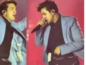 Luan Santana vira meme ao esquecer etiqueta de roupa durante show no Paraná