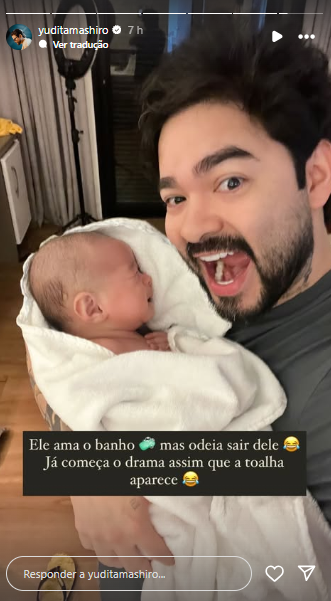 1754004145 295 Yudi Tamashiro se derrete com Davi e mostra momento pai 1