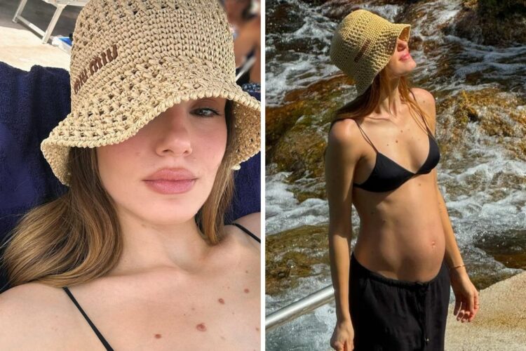 Camila Queiroz exibe barriguinha de grávida durante babymoon com Klebber Toledo na Itália Camila Queiroz e Klebber Toledo