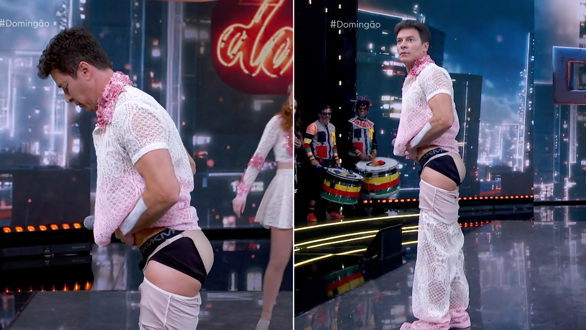 Rodrigo Faro surpreende na Dança dos Famosos ao revelar uso de enchimento na cueca - Foto: TVGlobo