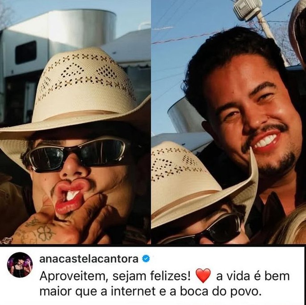 Zé Felipe posa com Duda Bertelli e fãs apontam possível romance 5 Ana Castela comenta em foto de Zé Felipe com Duda Bertelli, João Victor e Gabriel Vetuche — Foto: Reprodução/Instagram
