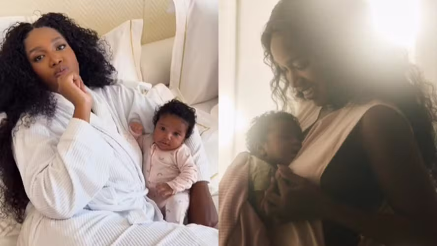 A cantora Iza compartilhou um novo vídeo com sua filha, Nala