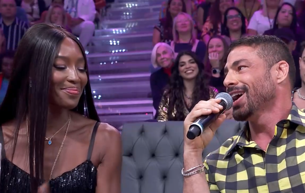 Naomi Campbell reencontra Cauã Reymond no Domingão com Huck e revela passado inusitado 6 Naomi Campbell reencontra Cauã Reymond no Domingão com Huck e revela passado inusitado - Foto: GloboPlay