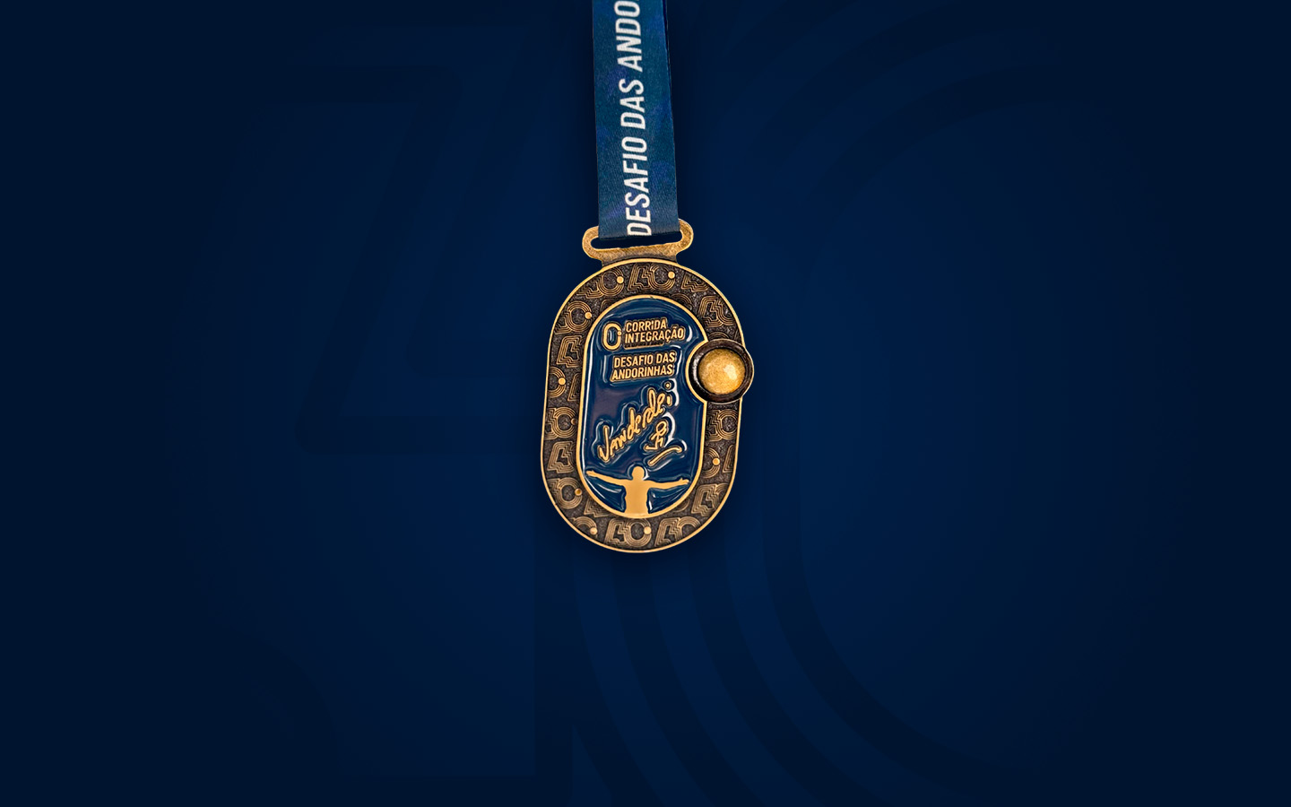Corrida Integração define design de medalha para Desafio das Andorinhas com assinatura de Vanderlei Cordeiro de Lima, embaixador da 40a edição da prova- Crédito: Divulgação