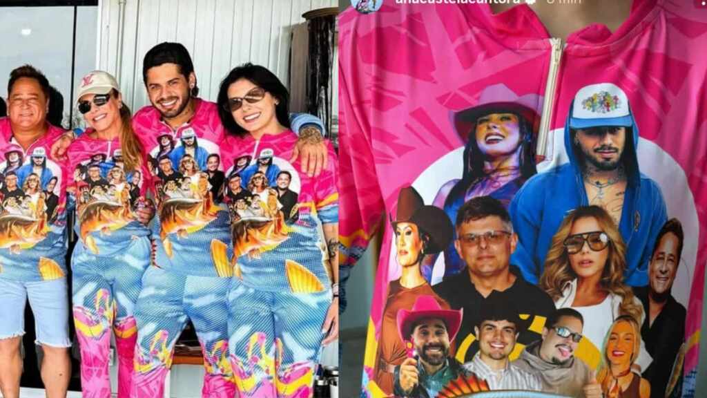 Poliana Rocha e Leonardo usam looks combinando com Ana Castela e Zé Felipe