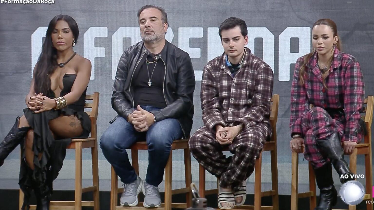 A Fazenda 17: Carol, Fabiano, Dudu e Gabily estão na primeira roça - Foto: Record TV