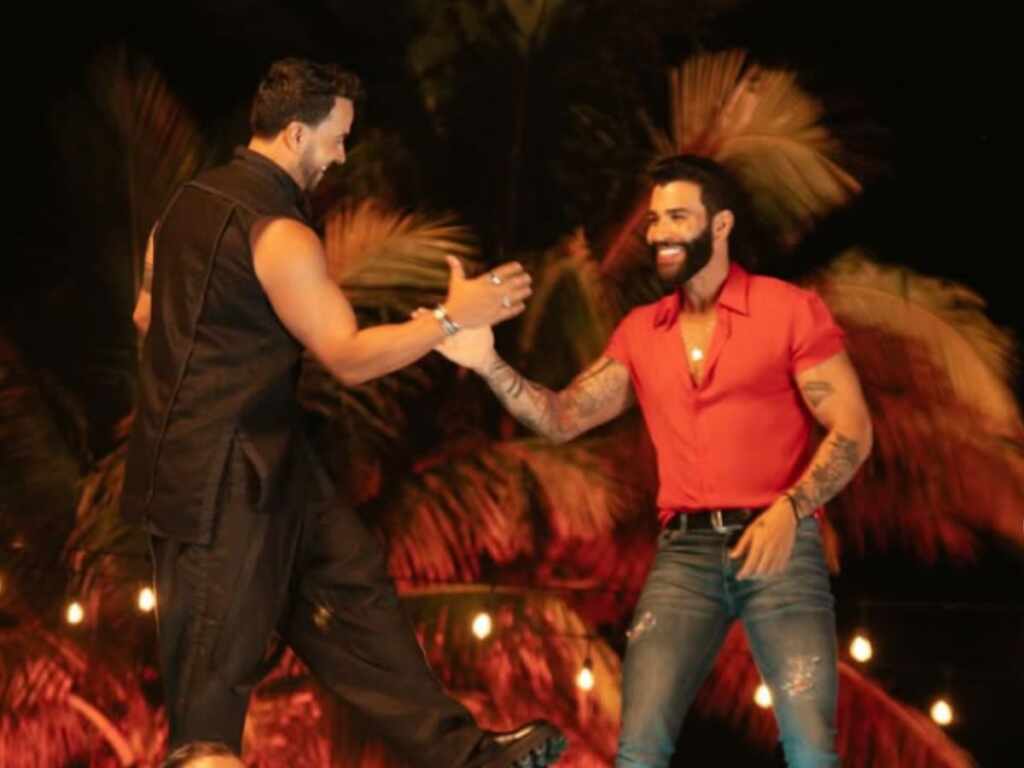Gusttavo Lima lança projeto bilíngue com Luis Fonsi e canta em português e espanhol Reprodução Instagram @gusttavolima